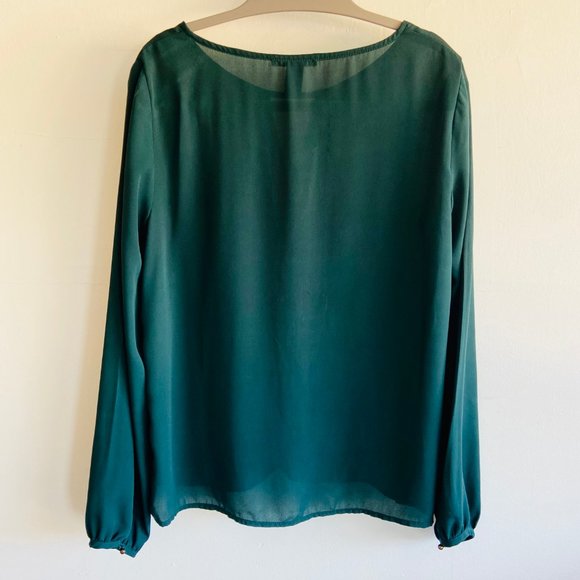 Forever 21 Green Chiffon Blouse - Picture 3 of 4